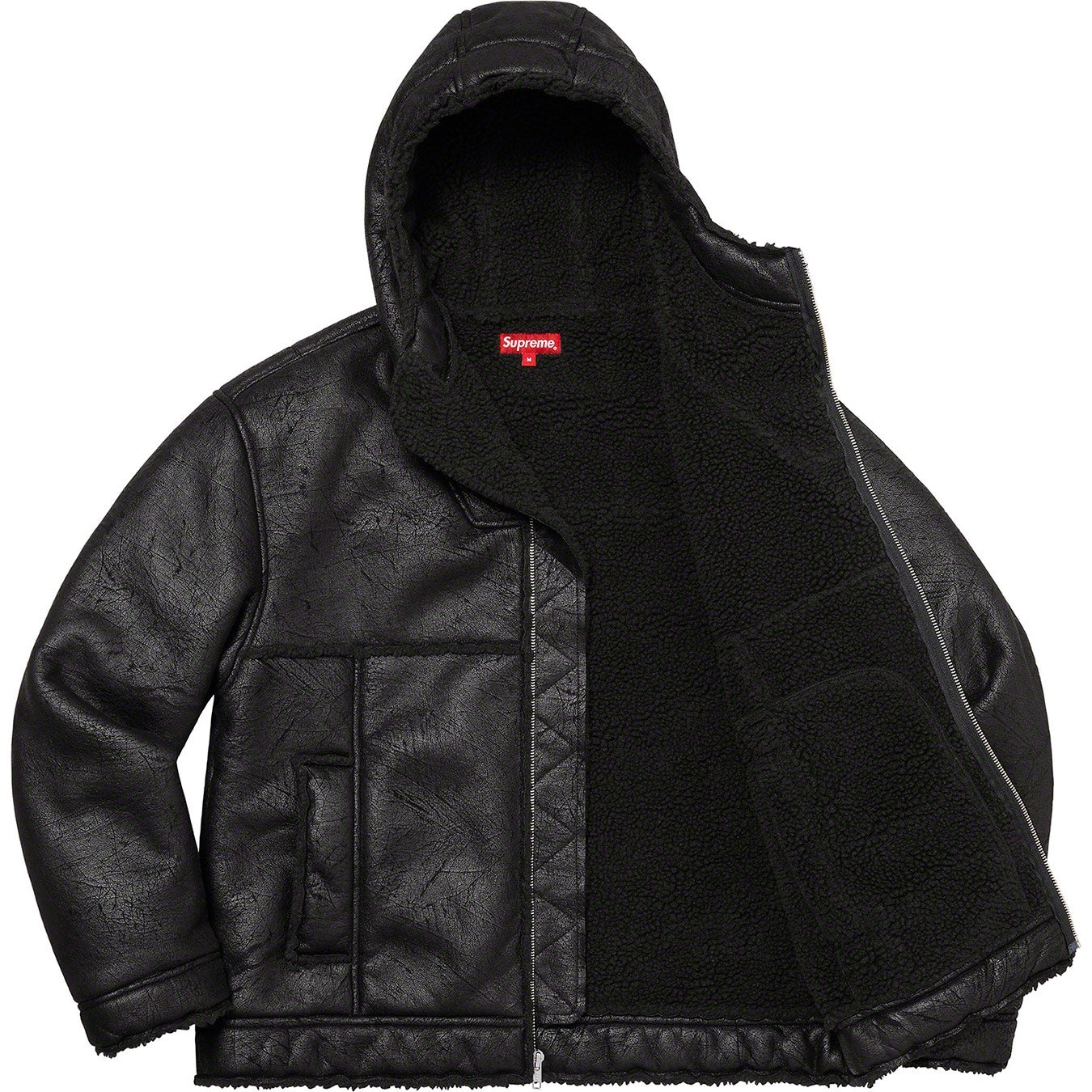 Faux Shearling Hooded Jacket view 9